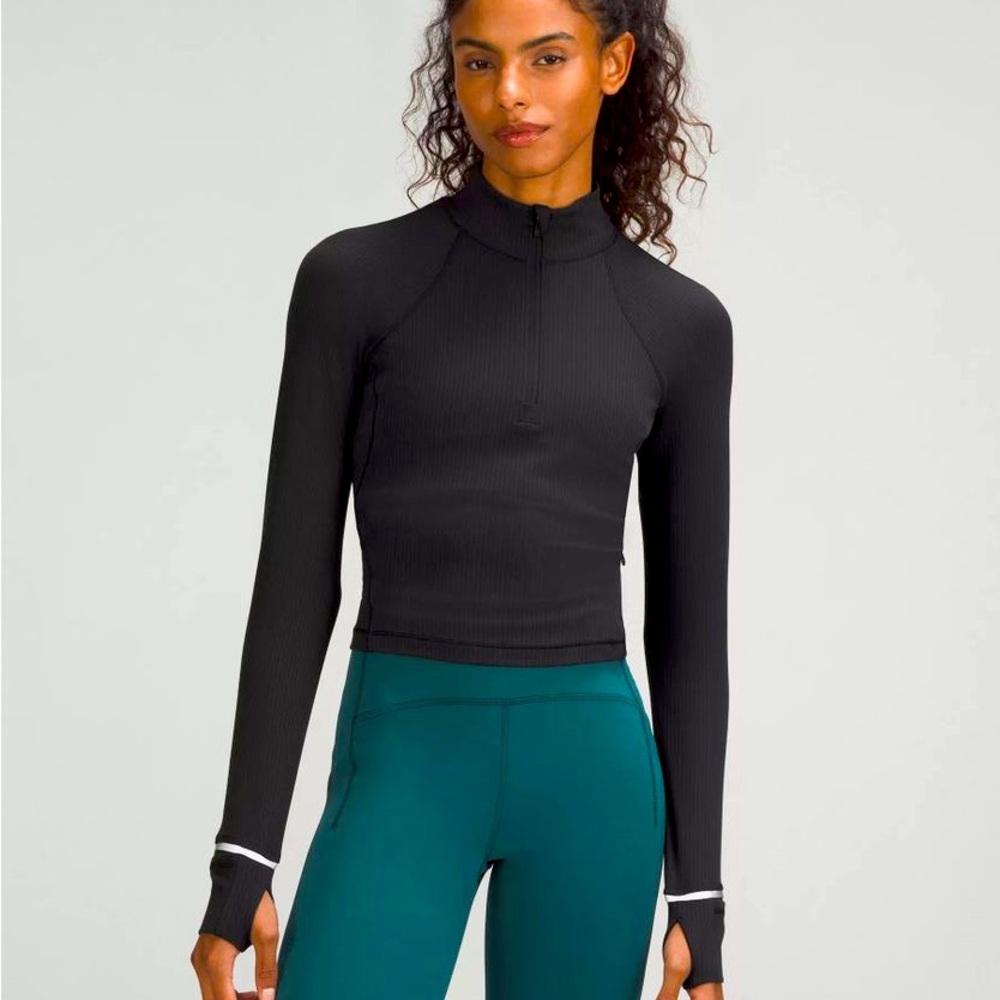 Lululemon Rulu Run Cropped Half Zip